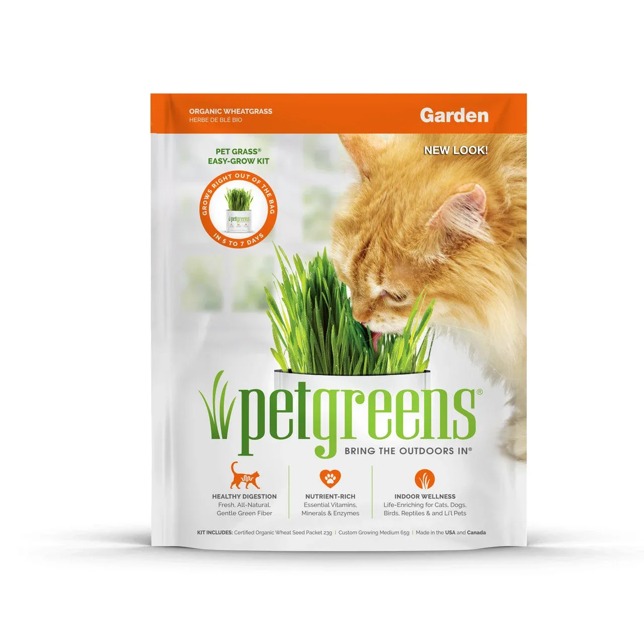Pet Greens Garden Pet Grass Self-Grow Kit Organic Wheatgrass 3oz (D)