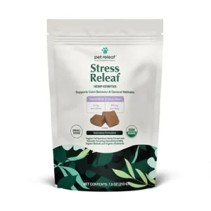 Pet Releaf Stress Releaf Organic Hemp Edibites Peanut Butter & Carob Flavor for Small Dogs