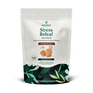 Pet Releaf Stress Releaf Organic Hemp Edibites Peppered Bacon Flavor for Medium & Large Dogs