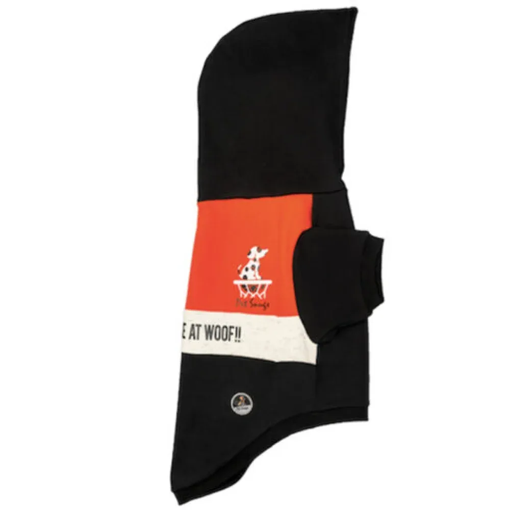 Pet Snugs You Had Me At Woof Sweatshirt for Dogs (Orange White & Black) - Image 2