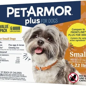 PetArmor Plus Flea and Tick Topical Treatment for Small Dogs 4-22 lbs