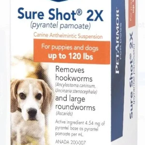 PetArmor Sure Shot 2X Liquid De-Wormer for Puppies and Dogs up to 120 Pounds