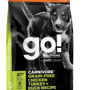 Petcurean GO! CARNIVORE Grain Free Chicken, Turkey + Duck Puppy 22lb {L-1}152252