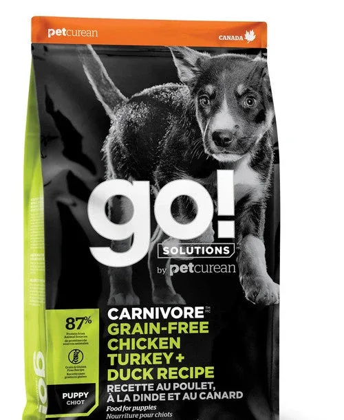 Petcurean GO! CARNIVORE Grain Free Chicken, Turkey + Duck Puppy 22lb {L-1}152252 - Image 2