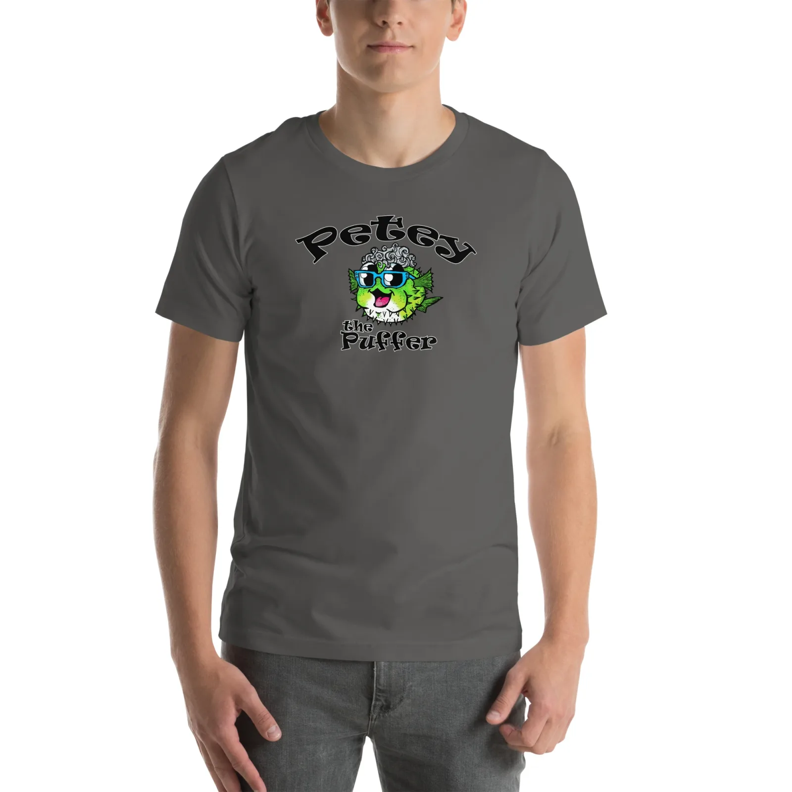 Petey the Puffer T-Shirt Premium Bella Canvas 3001 - SAQPrint