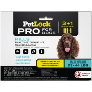 PetLock Pro Flea, Ticks & Chewing Lice Topical Prevention for Dogs (23