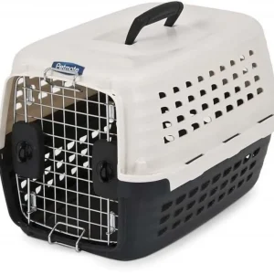 Petmate Compass Kennel - Black & Metalic White