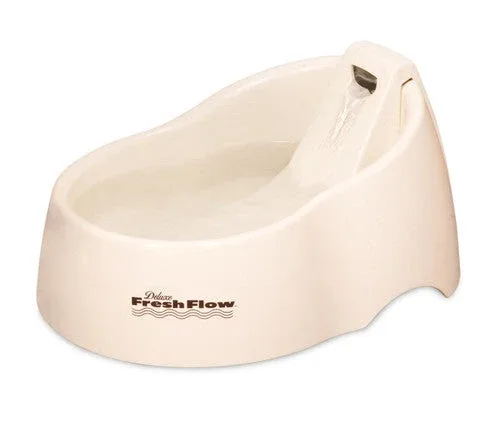 Petmate Deluxe Fresh Flow Fountain For Cats Bleached Linen MD - Image 2