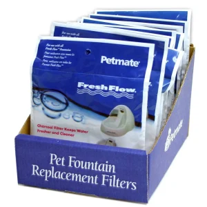 Petmate Fresh Flow Replacement Charcoal Filter Black, Grey 2 Pack