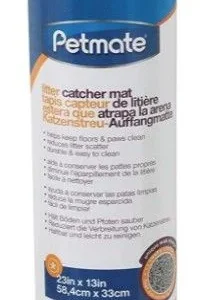 Petmate Grid Litter Catcher Mat Stone 23 Inch x 13 Inch
