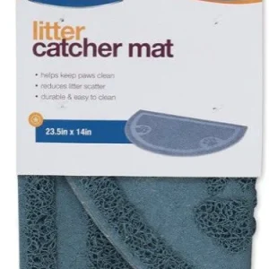 Petmate Half Circle Litter Catcher Mat Blue