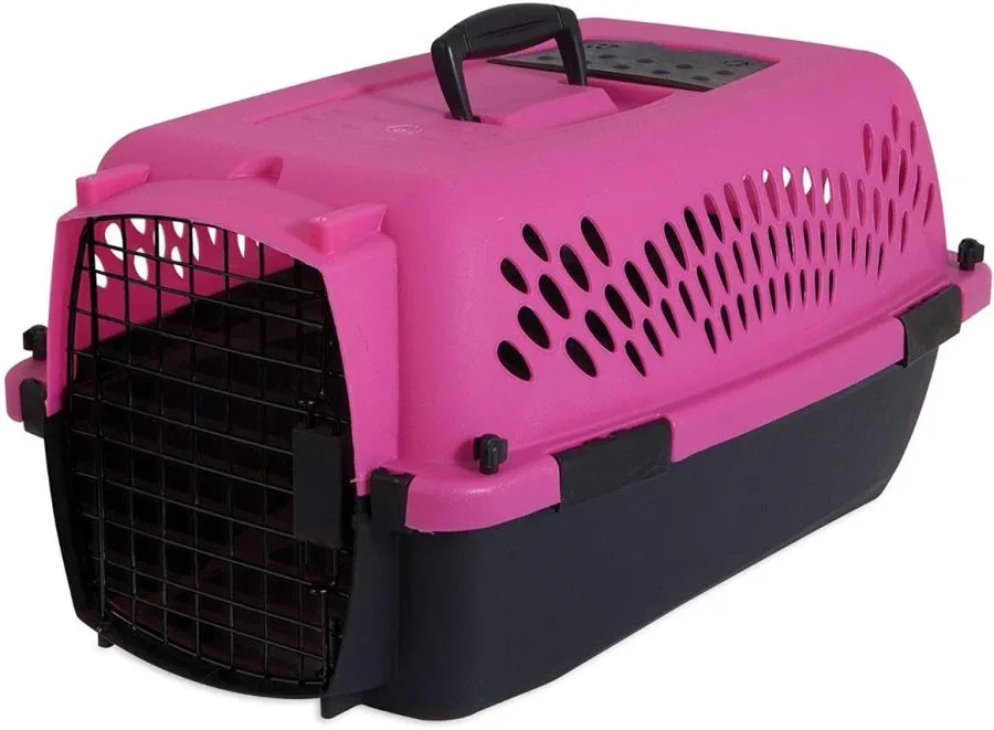Petmate Pet Porter Kennel Pink and Black