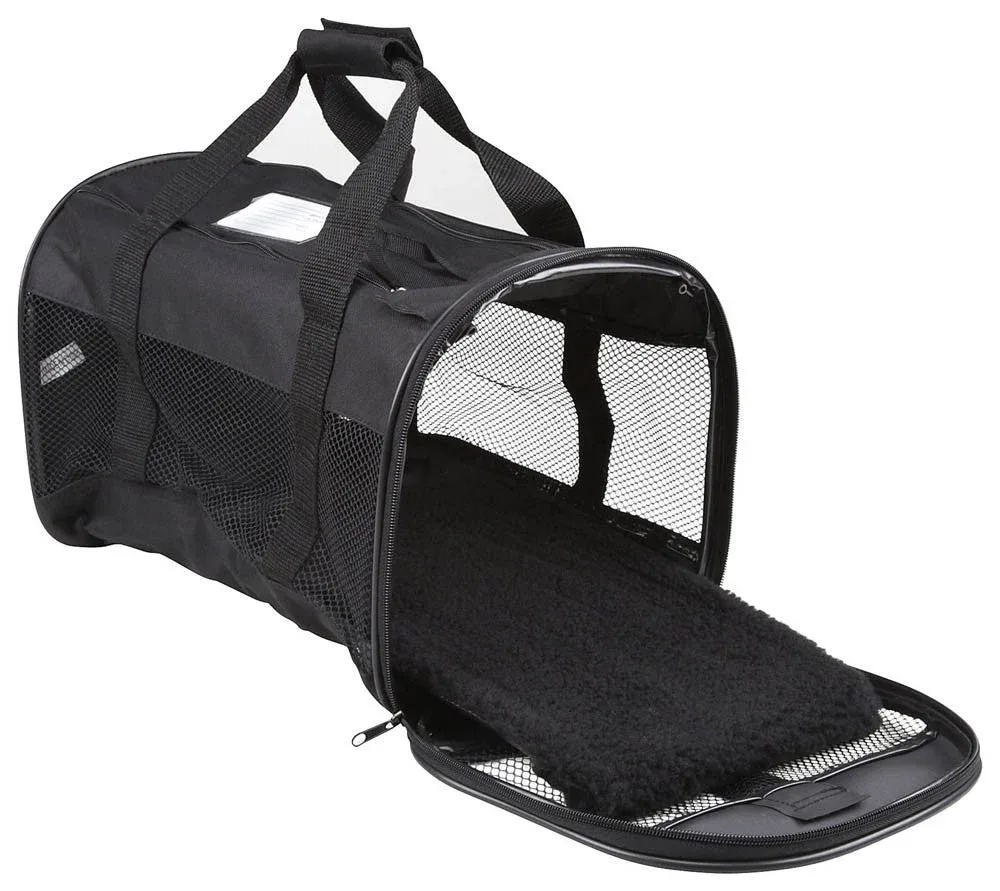 Petmate Plush Soft Sided Dog Kennel Cab Black LG