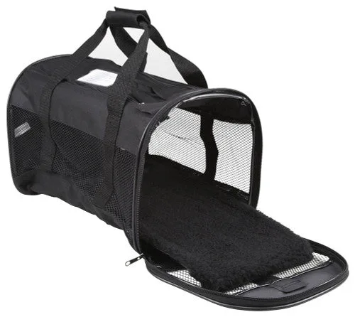 Petmate Plush Soft Sided Dog Kennel Cab Black LG - Image 2