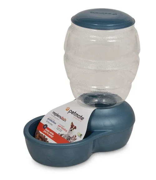 Petmate Replendish Feeder with Microban Pearl Peacock Blue SM - Image 2