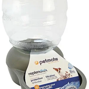 Petmate Replendish Waterer - Brushed Nickel - 1 Gallon