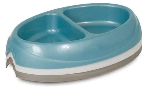 Petmate Ultra Lightweight Double Diner Cat Bowl Assorted SM - Image 2