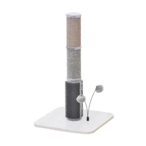 PetPals Cat Scratching Post w/ Rubber Massager & Teasing Toys