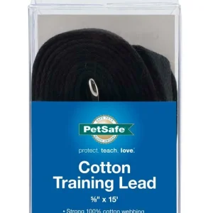 PetSafe Cotton Training Leash Black 5/8 in x 15 ft