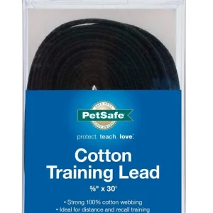 PetSafe Cotton Training Leash Black 5/8 in x 30 ft