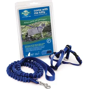 PetSafe Premier Come With Me Kitty Harness & Bungee Leash Combo Royal Blue/Navy LG