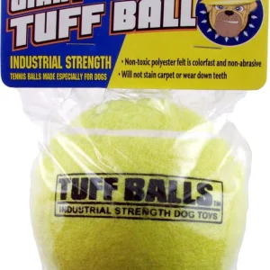 Petsport USA Tuff Ball Dog toy Yellow 1 Pack 4 in