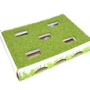 Petstages Grass Patch Hunting Box Cat Toy White, Green One Size
