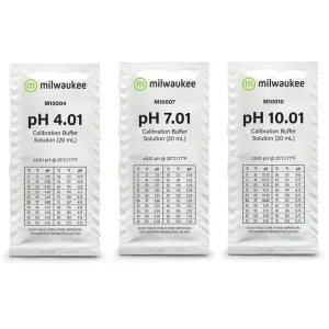 pH Calibration Solution Combo: 1 x PH 4.01 buffer solution, 1x20ml sachet 1 x PH 7.01 buffer solution, 1x20ml sachet 1 x PH 10.01 buffer solution, 1x20ml sachet