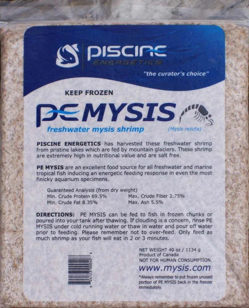 Piscine Energetics PE Mysis Frozen Fish Food 40 oz SD-5