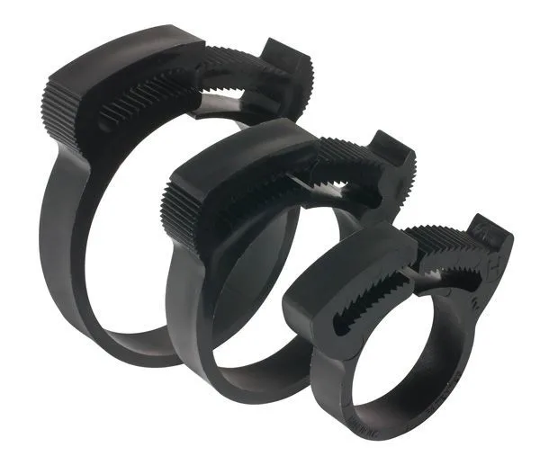 Plastic Hose Clamps, 0.5" - LOT of 10