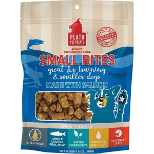 Plato Dog Strips Small Bites Grain-Free Salmon 6 oz