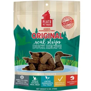 Plato Dog Treats Natural Duck Strips 6Oz