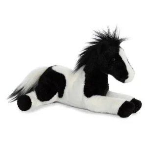 Plush Paint Horse 12" Black/White
