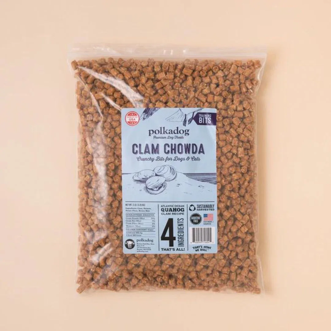 Polka Dog Bakery Dog Clam Chowda Bits, 5 lb Bulk