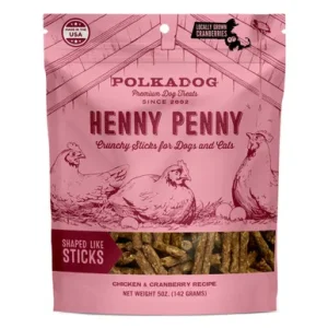 Polka Dog - Henny Penny Chicken & Cranberry Sticks - 5Oz Bag