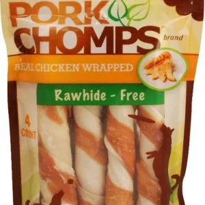 Pork Chomps Premium Real Chicken Wrapped Twists - Large