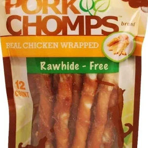 Pork Chomps Premium Real Chicken Wrapped Twists - Mini