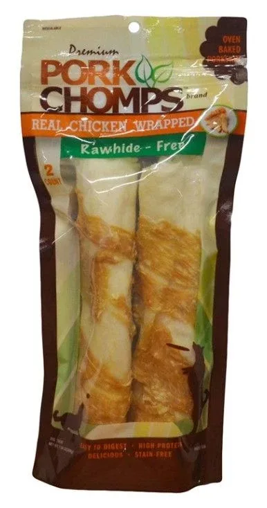 Pork Chomps Real Chicken Wrapped Rolls