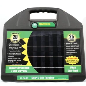 Powerfields 12V 20 Acre Solar Energizer .25 Joules