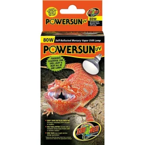 PowerSun Mercury Vapor UV Bulbs, 80 watt