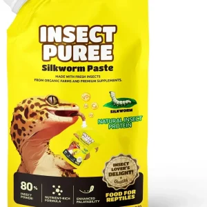 Premium Insect Puree Gecko Food, Silkworm Paste for Healthy Lizards & Reptiles