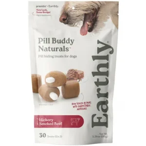Presidio Earthly Pill Buddy Naturals Pill Hiding Treats for Dogs w/ Hickory Smoked Beef