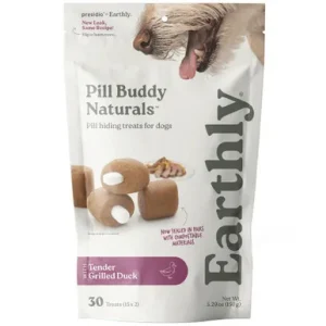 Presidio Earthly Pill Buddy Naturals Pill Hiding Treats for Dogs w/ Tender Grilled Duck