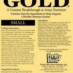 Pretty Bird International Natural Gold Pelleted Bird Food 30lb SM