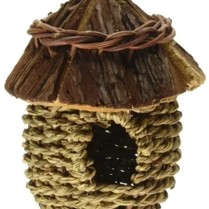 Prevue All Natural Fiber Indoor/Outdoor Wood Roof Nest