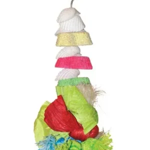 Prevue Tropical Teasers Cookies and Knots Bird Toy Multi-Color 1.5in X 7.38in MD