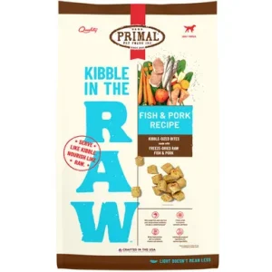 Primal Kibble In The Raw Fish & Pork Recipe Kibble-Sized Bites w/ Freeze