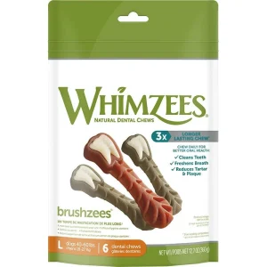 Whimzees Brushzees Large, 12.7 oz Bag