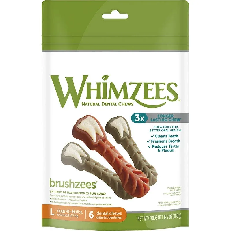 Whimzees Brushzees Large, 12.7 oz Bag