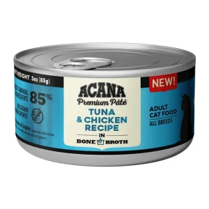 Acana Cat Grain-Free Tuna + Chicken in Bone Broth, 3 oz each, Case of 24
